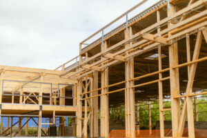 charpente bois pour un bâtiment de bureaux
